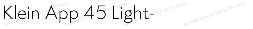 Klein App 45 Light字体转换